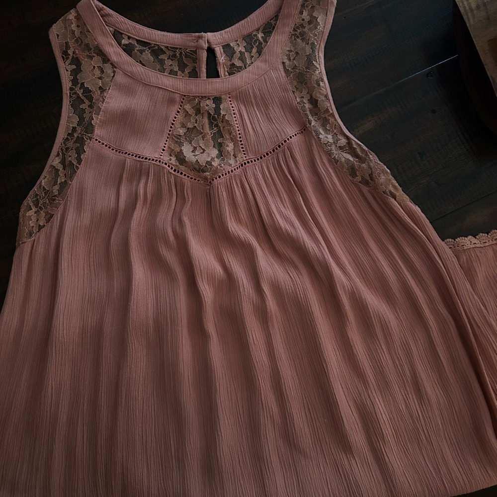 Patrons of Peace mauve pink Lace mini dress - Picture 2 of 6